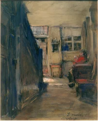 Vestíbulo de una casa antigua en Lüneburg
