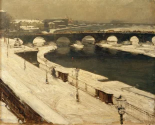 Elba y puente de Augusto en invierno