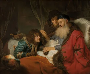 Isaac bendice a Jacob