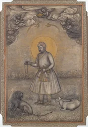 Retrato del anciano Akbar, c. 1640-1650