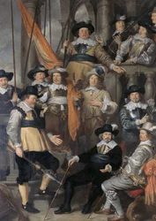 Holandés: Schutters van Wijk XVIII al mando del capitán Albert Bas y el teniente Lucas Conijn La compañía del capitán Albert Bas y el teniente Lucas Conijn