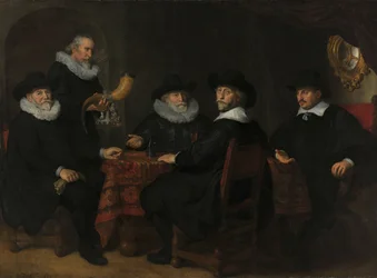 Cuatro gobernadores de la Guardia Cívica de Arcabuceros, Amsterdam, 1642.