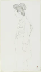 (Dibujo de una mujer de pie), principios del siglo XX