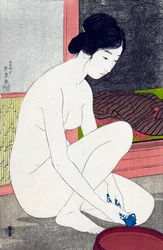 Mujer después del baño por Goyo Hashiguchi