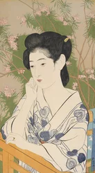Mujer en un hotel de aguas termales, 1920