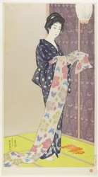 Mujer en Kimono de Verano, agosto de 1920