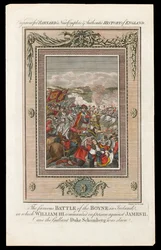 La famosa Batalla del Boyne en Irlanda, 1690