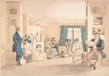 Un interior en Hatton, Warwickshire, 1820-30