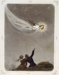 Estrellas: Mujer representando “La estrella fugaz” - por Grandville