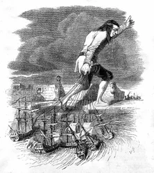 Ilustración de "Los viajes de Gulliver" de Jonathan Swift