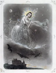 Estrellas: Mujer representando “La estrella vespertina” - por Grandville