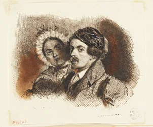Retrato doble de Grandville y Henriette