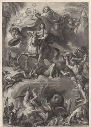 Retrato ecuestre alegórico de Luis XIV, rey de Francia