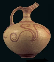 Jarra con pico de pico, posiblemente de Attiki, Período Heládico Tardío IIIA 1 (c.1400-1350 a.C.)