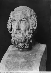 Busto de Homero, período helenístico (330-20 a.C.)