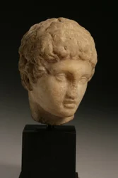 Cabeza de un príncipe, período helenístico, siglo IV-III a.C. (mármol)