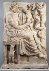Relieve con un Hombre Sentado (El Homero de Lansdowne), c.75 a.C.