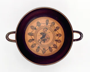 Copa Siana que representa a un guerrero, c.560 a.C. (arcilla)