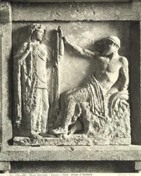 Zeus y Hera, metopa del Templo E en Selinunte, Sicilia