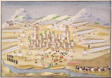 Batallas alrededor de Tebas, placa 22 de Historia Pictórica de la Guerra de Independencia Griega por el General Makryjannis