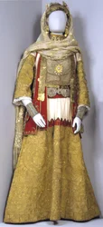 Traje nupcial dorado de Attiki