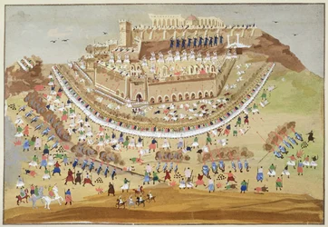 El asedio de Atenas en 1827, de la Historia Pictórica de la Guerra de Independencia Griega