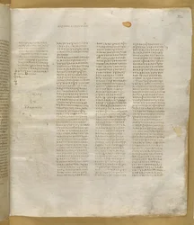Añadir. MS 43725, f.334r, del Codex Sinaiticus (vitela)