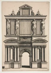 Diseño para un arco con figuras de cuatro términos