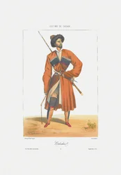 Un hombre Kabardin De: Escenas, paisajes, costumbres y trajes del Cáucaso, 1840