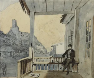 Conde Sergey Vasilyevich Dolgorukov 1820-1853 en la estación de Lars, 1840