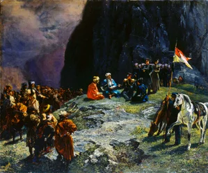 El encuentro del General Klücke von Klügenau y el Imam Shamil en 1837, 1849