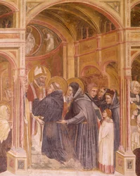 Vestimentas de San Agustín, por Guariento, fresco