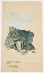 Paisaje italiano con torre