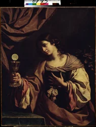 "" Alegoría de la fe "Pintura de Giovanni Francesco Barbieri llamada Il Guercino (El Guerchin) (1591-1666)