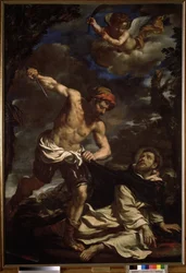 "El martirio de San Pedro" Pintura de Giovanni Francesco Barbieri conocido como Il Guercino (Le Guerchin) (1591-1666) 1625-1630 Museo Pushkin, Moscú