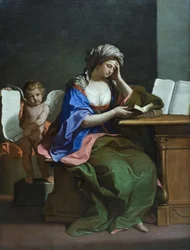 La sibila samia con un putto