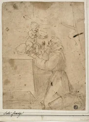 San Antonio de Padua adorando al Niño Jesús