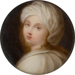Retrato de Beatrice Cenci (1577-1599), c.1587-99 (óleo sobre marfil)