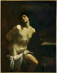 Saint Sebastien martyre dans un paysage - San Sebastián en un paisaje ...