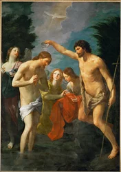 Cristo bautizado (pintura sobre lienzo)