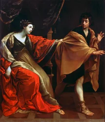 José y la esposa de Potifar, c. 1626