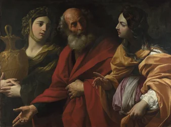 Lot y sus hijas dejando Sodoma, c. 1615