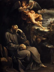 San Francisco consolado por el Ángel Musical