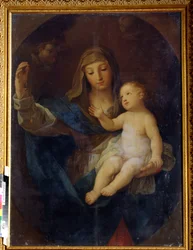 Virgen y niño (Virgen y niño). Pintura de Guido Reni (1575-1642). Óleo sobre tela. Arte italiano, estilo barroco. Museo de Arte Regional, Simferopol, Ucrania