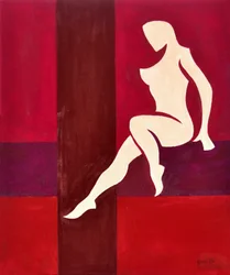 Bold as Love (Towering in Shiny Metallic Purple Armour), 2015 (óleo sobre lienzo)