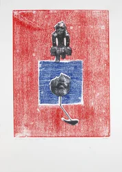 Habitación invisible nº3, 2019 (xilografía y serigrafía)