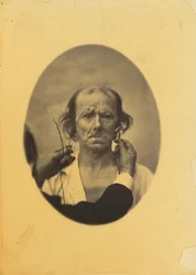 Insatisfacción, pensamientos sombríos (izquierda); Reflexión (derecha),1854-1856, impreso 1862 (foto)