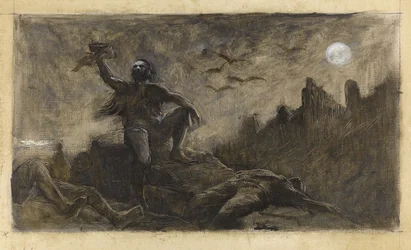 Han de Islandia bebiendo la sangre de sus víctimas, hacia 1889 (óleo sobre lienzo)