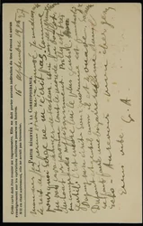 Tarjeta postal autógrafa a Jean Mollet, 16 de septiembre de 1915