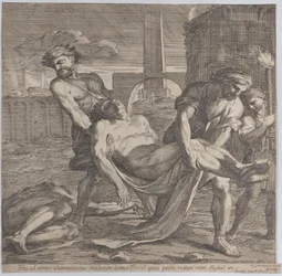 Abdón y Senén llevando a los mártires cristianos tempranos para su entierro, 1650-60
